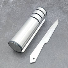 Afiador doméstico de aço inoxidável, lâmina de moagem fina, faca afiada de cozinha, seguro, afiado, portátil, apical, borda 2024 - compre barato