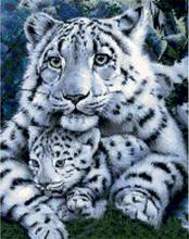 JMINE-pintura de diamante 5D de tigre blanco, kits de Arte de punto de cruz, pintura 3D de animales de alta calidad por diamantes 2024 - compra barato