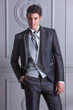 Blazer padrinho de lapela um botão, bonito, smoking, homem, terno, casamento/formatura, padrinho, blazer (jaqueta + calça + gravata + colete) 957 2024 - compre barato