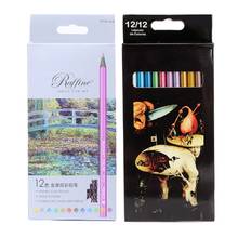 12 Metallic Colored Pencil Non-toxic For Drawing Sketching Set Stationery 2024 - buy cheap