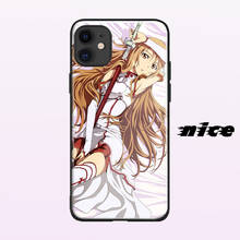 Funda de Anime sword art online Asuna para iPhone SE 6s 7 8 x xr xs 11 pro max Samsung s note 10 20 plus, carcasa de cristal para teléfono 2024 - compra barato