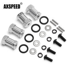 Axspeed-adaptador de extensão para roda hexagonal, 4 peças, alumínio, 12mm, 20mm, para axial scx10 wraith 1/10, partes de atualização de carro, rc 2024 - compre barato