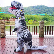 Inflatable T-rex Costume Christmas Dinosaur Costumes Birthday Party Cosplay Halloween Jurassic World Mascot Suit For Women Men 2024 - buy cheap