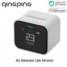 Детектор воздуха Qingping Lite, детектор воздуха с сенсорным IPS экраном, работает с приложением Mi Home PM2.5, поддерживает Apple HomeKit 2024 - купить недорого