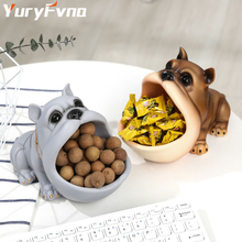 YuryFvna-caja de caramelos de Bulldog Francés, estatua de perro, estatuilla de Animal, armario de zapatos, caja de almacenamiento de llaves para sala de estar, decoración del hogar 2024 - compra barato