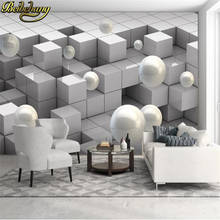 Beibehang papel de parede personalizado 3d, quarto, fundo de tv, cubo de esferas, papel de parede para sala de estar, foto, decoração 2024 - compre barato