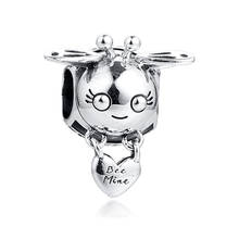 QANDOCCI 2020 Spring New Fits Pandora Bracelet 925 Sterling Silver Cute Bee Mine Charms Beads for Jewelry Making Wholesale 2024 - buy cheap