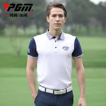 2020 PGM golf apparel men's Button Collar short-sleeved t-shirt golf leisure cotton Breathable Quick Dry Sporty Golf Shirt tops 2024 - buy cheap