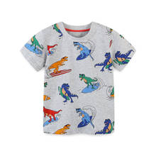 Jumping Meters Summer Ice Cream Print Cotton Boys Girls T Shirts Hot Selling Baby Clothes Short Sleeve  Kids Tops 2024 - buy cheap