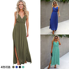 Women Summer dress 2021 new fashion sexy female v-neck backless condole belt long dresses vestido de mujer ONYLQ212S5120 2024 - buy cheap