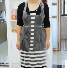 100 pcs/set Disposable Aprons Plastic Transparent waterproof anti-oil anti-fouling splash-proof cooking catering baking home 2024 - buy cheap