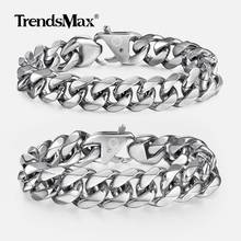 Trendsmax-pulsera pesada de acero inoxidable 316L para hombre y niño, cadenas de mano de alta calidad, joyería de moda al por mayor, HBM122 2024 - compra barato