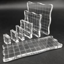 7pcs/set Transparent Acrylic Clear Stamp Block Pad Scrapbooking DIY Handmade Tool Curve Edges Stamping 2024 - buy cheap