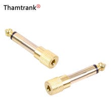10pcs/pcs Mono 6.35mm Male to 3.5mm Female Jack Adapter Gold Plated Jack 3.5mm to 6.35mm Plug Converter Extender Audio Connector 2024 - compre barato