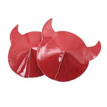 Leather Pasties Self Adhesive Horn Nipple Covers Sexy Breast Stickers Patch Bra Pad Reusable Self Adhesive Petal Chest Stickers 2024 - buy cheap