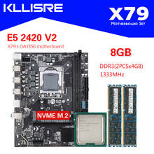 Kllisre X79 motherboard combo kit set Xeon LGA 1356 E5 2420 V2 cpu 2pcs x 4GB= 8GB 1333MHz DDR3 ECC REG memory RAM 2024 - buy cheap