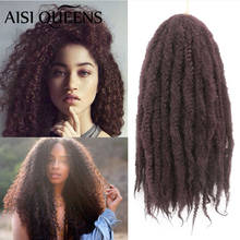 AISI Queen Synthetic Crochet Hair Ombre Marley Braids Braiding Afro Hair Crochet Braids Hair Extensions Brown Black Purple 2024 - buy cheap
