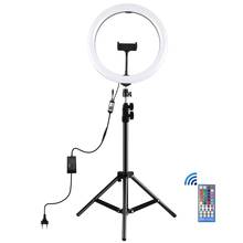 12" Dimmable LED Selfie Ring Light with Tripod USB Selfie Ring Lamp Photography Lighting with Stand for Cell Phone Studio Video 2024 - buy cheap