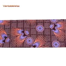 Tecido de ancara africano real 100% poliéster, último tecido com cera veritável 6 jardas tecido batik africano para vestido de casamento fp6125 2024 - compre barato