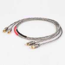 Hifi odin cabo de interconexão rca prateado, rca para rca cabo de áudio, cabo analógico para cd amp 2024 - compre barato