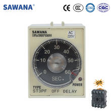 OFF Delay Time Relay Digital Timer ST3PF AC220V 110V DC 24V 12v  Timer Relay  8 pin SPDT with Base 1S 5S 10S 30S 5M 10M Relays 2024 - buy cheap