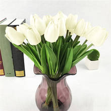 10Pcs Tulip Artificial Flower White PU Real Touch for Home Decoration Fake Tulips Latex Flowers Bouquet Wedding Garden Decor J30 2024 - buy cheap