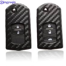 jingyuqin 2/3 Button Remote Key Fob Shell Case Folding Flip For Mazda 3 5 6 Silicone Case Cover 2024 - buy cheap