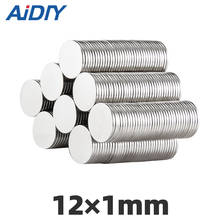100Pcs 12mm x 1mm strong round magnets N35 12x1mm diameter neodymium Round Rare Earth Magnetic magnet Disc 12*1mm 2024 - buy cheap
