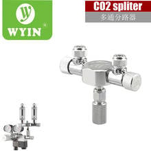 WYIN Stainless Steel Aquarium Multi Way CO2 Distributor Splitter Needle Valve, Check Valve Bubble Counter for Solenoid Regulat 2024 - buy cheap