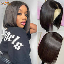 Short Bob Wig Bone Straight Human Hair Wigs for Black Women Pre-Plucked 5x5x1 Closure Wig Brazilian Hair Lace Wigs 150% Denisty 2024 - buy cheap