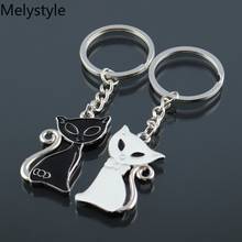 2019 Fashion Creative Key Chain Ring Keyring Silver Colour Cat Keychain Pendant Gift-Tool Men Car Accessories 2024 - buy cheap