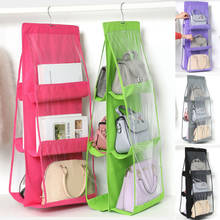 6 Карманный подвесной мешок Органайзер шкаф прозрачная сумка для хранения для сумки шкаф для обуви Органайзер для двери настенный мешочек для мелочей 2024 - купить недорого