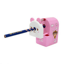 1 pcs Cartoon Style Hand Crank Mechanical Accessory Sharpener Creative Student Cartoon Print Pencil Sharpener For Kids School 2024 - buy cheap