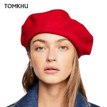 New Quality Solid Casual Vintage Women's Hat Beret Plain Cap Girl's Wool Warm Winter Berets Beanie Hat Femme Aldult Bonnet Boina 2024 - buy cheap