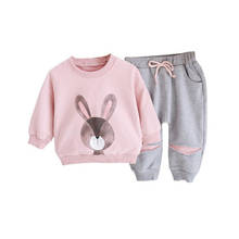 Newborn Baby Girls Clothes 2021 New Spring Baby Clothes Cartoon Rabbit  2pcs Outfits Kids Infant Clothing Sets For Baby Suit 2024 - buy cheap