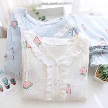 Fdfula roupas de maternidade, pijama para maternidade de algodão, para gravidez, primavera e outono 2024 - compre barato