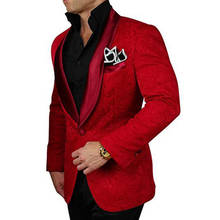 Nuevo estilo de vino rojo chaqueta de padrino de boda solapa novios trajes de hombre de esmoquin chaqueta de padrino para boda (chaqueta + Pantalones) 2024 - compra barato