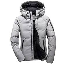 Chaqueta acolchada con capucha para hombre, chaqueta gruesa blanca de camuflaje, ultraligera, plumón de pato, invierno, 2020 2024 - compra barato