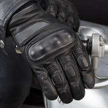 Luvas pretas de couro genuíno boxxer h2, luvas impermeáveis com screen para motocicleta e dirigir 2024 - compre barato
