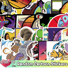 100/50 Pcs Random Cartoon Stickers Anime Film Funny JDM Sticker for Skateboards Laptop Luggage Car Guitar Waterproof Kids Toy 2024 - buy cheap