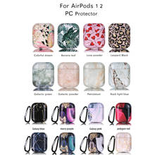 Funda con patrón de mármol para Apple Airpods 1 y 2, cubierta bonita para Airpods 2, Air Pods 1, funda protectora, novedad 2024 - compra barato