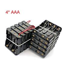 Caixa de suporte para bateria 4 * aaa, cabo de conexão com solda para 4 unidades de baterias aaa 2024 - compre barato