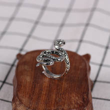 Модное винтажное мужское кольцо со змеей в стиле панк, индивидуальное металлическое кольцо из сплава в стиле рок, готическое ювелирное изделие, кольца в подарок 2020 2024 - купить недорого