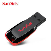 100% Original SanDisk Cruzer Blade CZ50 USB 2.0 Flash Drive 32GB 64GB 128G 16GB Pen Drives USB 2.0 Support official verification 2024 - buy cheap