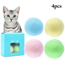 Kapmore-bolas para gatos, brinquedo interativo, 4 peças, divertido, para animais de estimação 2024 - compre barato