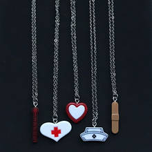 Colar colorido de resina para mulheres, conjunto de pingente de enfermeira, presente de aniversário, joias para mulheres, 1 peça 2024 - compre barato