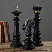 Resin Chess Pieces Home Decoration Board Games Accessories International Chess Figurines Retro Simple Modern Chessmen Ornaments 2024 - buy cheap