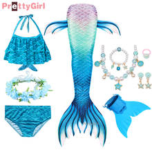 Kids Mermaid Tail Swimwear Bikini Swimming Costume Cosplay Children Swimsuit Beach Bathing Suit Dress for Girls Birthday Gift 2024 - buy cheap