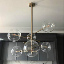 Nordic Glass Ball Chandelier Light Modern Living room Dining Room Kitchen Light Fixture Decor Hanging Light Suspension LED Lamp 2024 - buy cheap