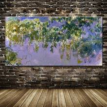 Gran tamaño de pared pintado a mano Claude cuadro al óleo de Monet en lienzo reproducción abstracto pinturas famosas arte Decoración de casa 2024 - compra barato